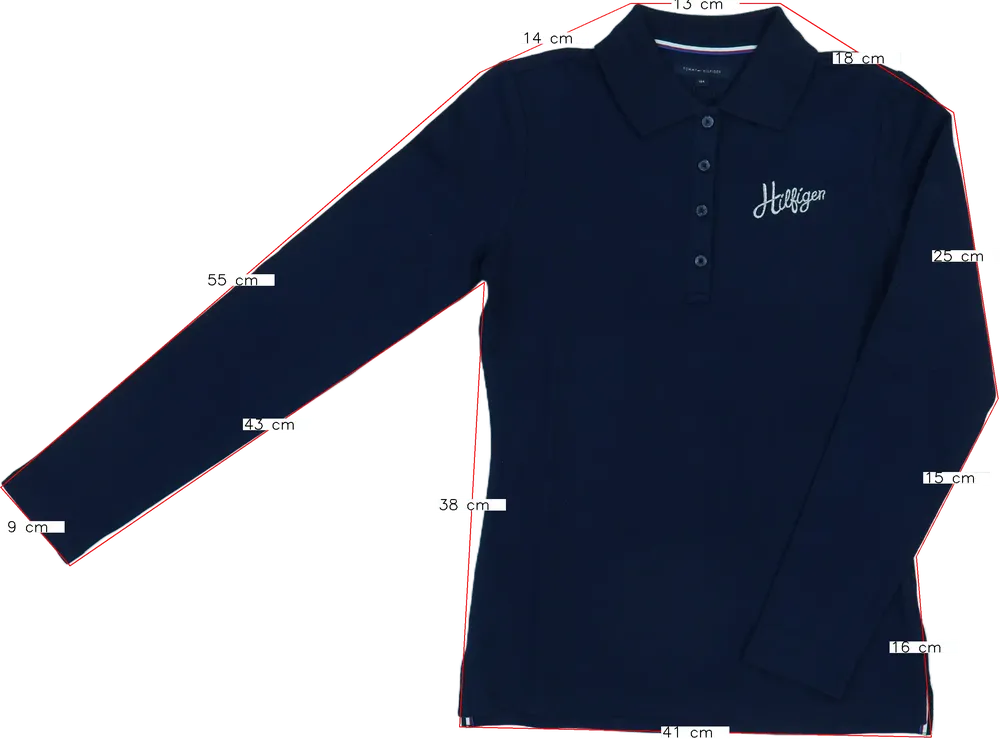 Kék Tommy Hilfiger Galléros póló EU 164 / UK 14 év / US 14 év/XL