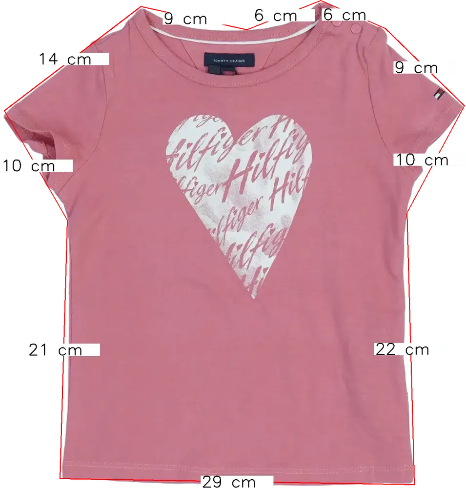 Rózsaszín Tommy Hilfiger Póló EU 86 / UK 12-18 hónap / US 18 hónap