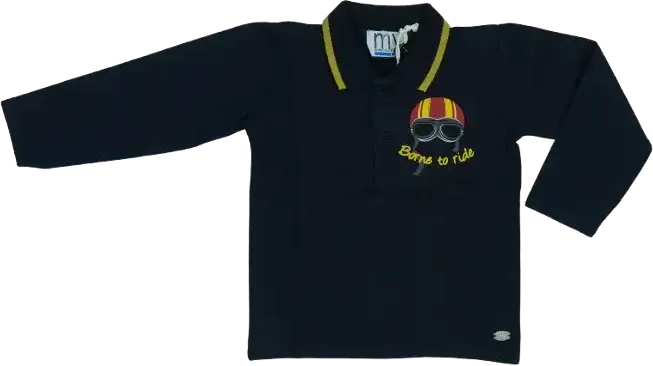 Fekete My Collections Galléros póló EU 80 / UK 9-12 hónap / US 12 hónap