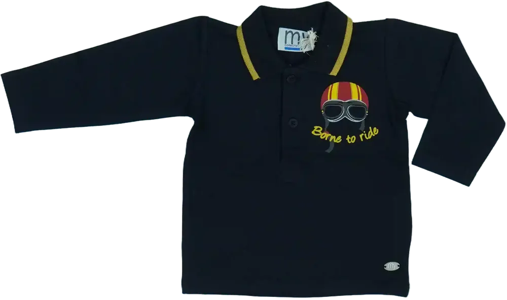 Fekete My Collections Galléros póló EU 68 / UK 3-6 hónap / US 3-6 hónap