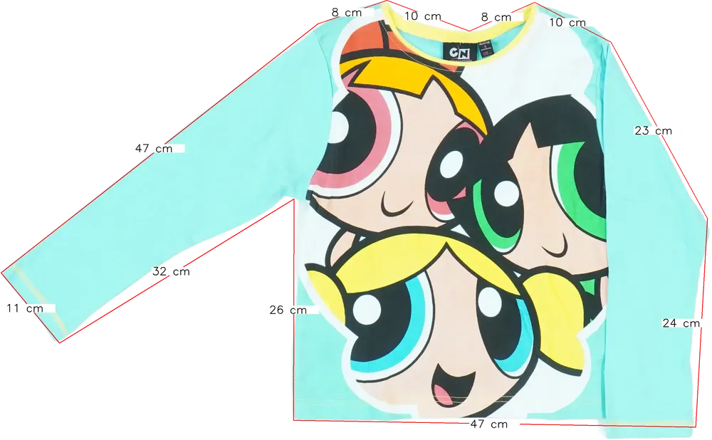 Többszínű Cartoon Network Hosszú ujjú felső EU 128 / UK 8 év / US 8 év/M