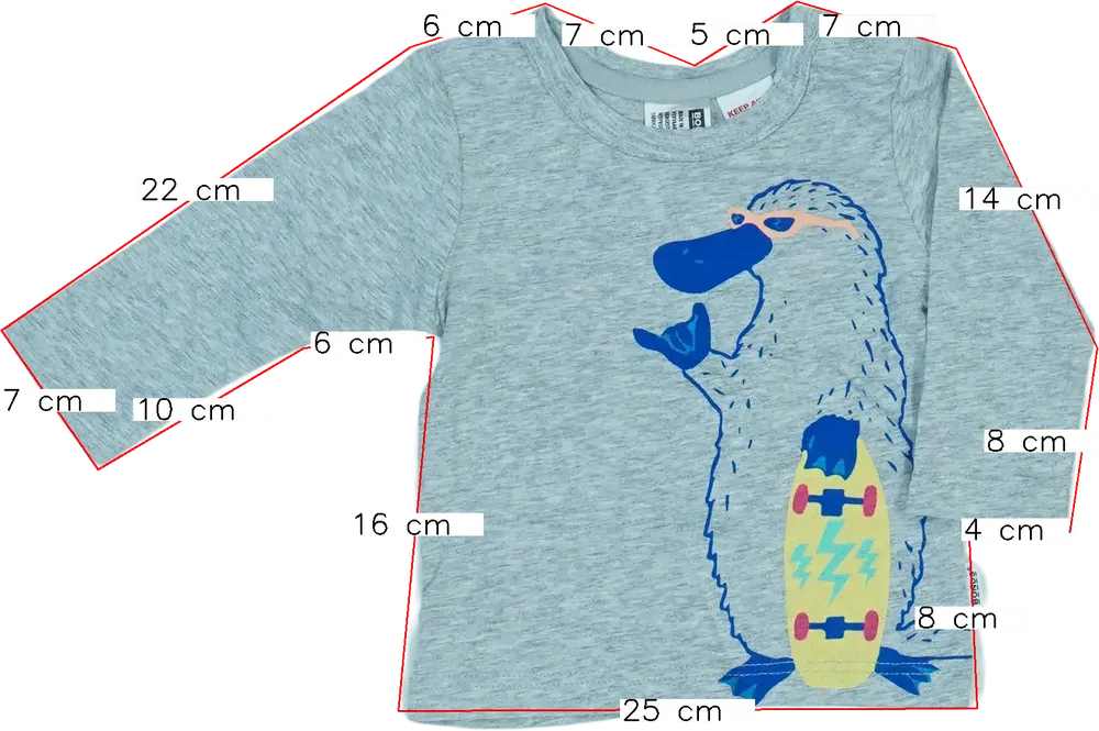 Szürke Bonds Hosszú ujjú felső EU 62 / UK 0-3 hónap / US 0-3 hónap