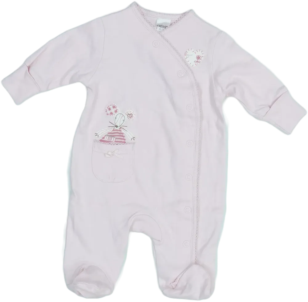 Fehér Next Hosszú ujjú rugdalózó EU 56 / UK Újszülött / US Újszülött