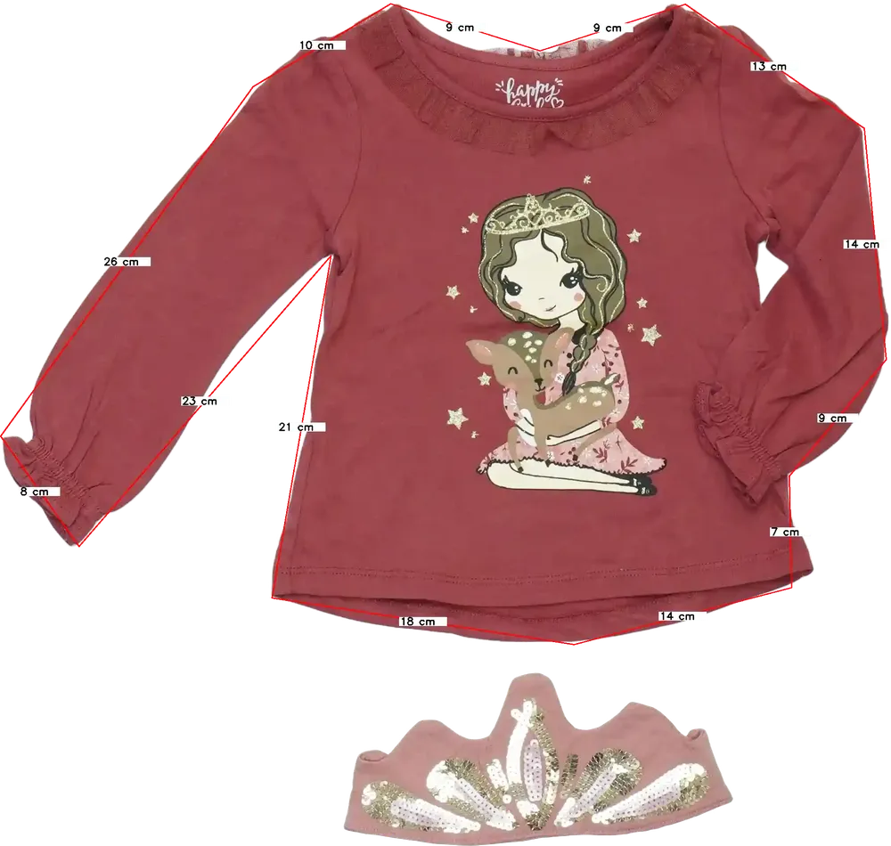 Burgundy C&amp;A 2-piece set - Top EU 98 / UK 3 years / US 3T