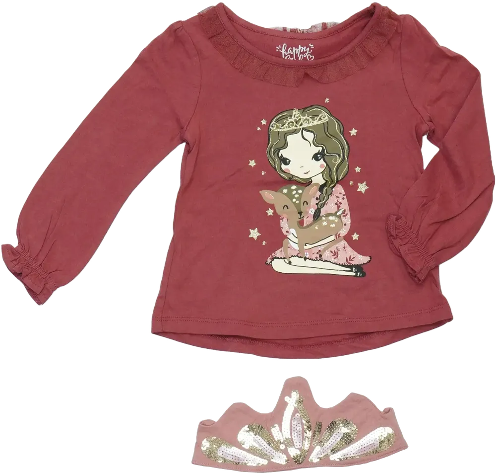 Burgundy C&amp;A 2-piece set - Top EU 98 / UK 3 years / US 3T
