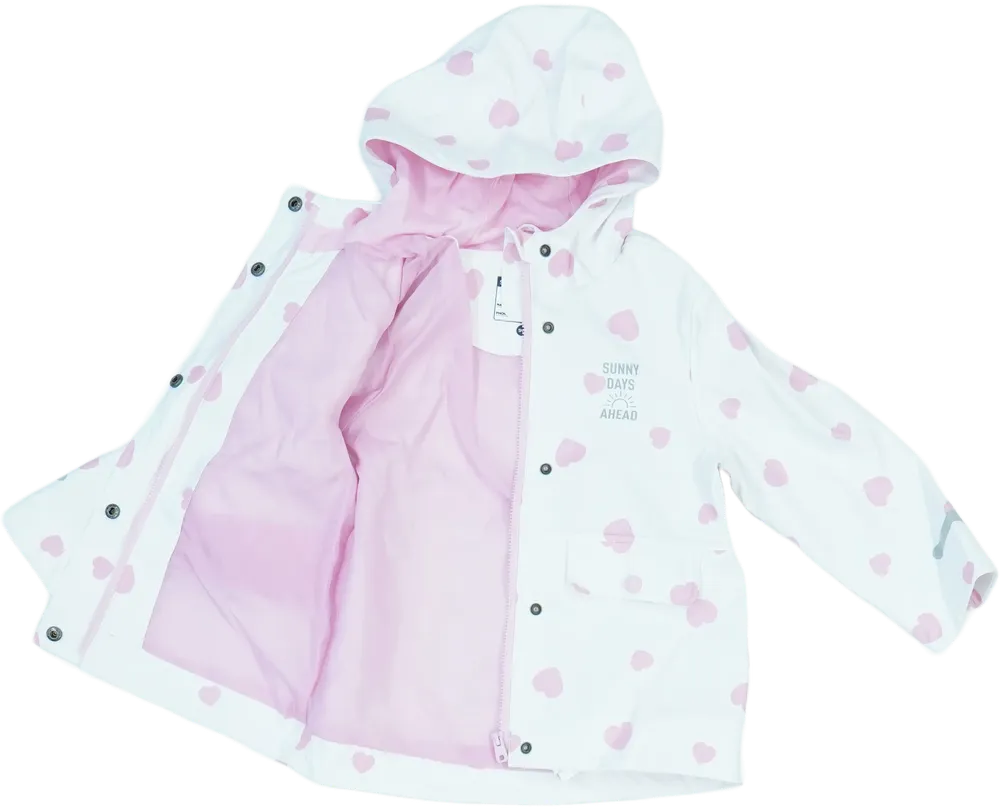 Fehér C&amp;A Esőkabát EU 98 / UK 3 év / US 3T