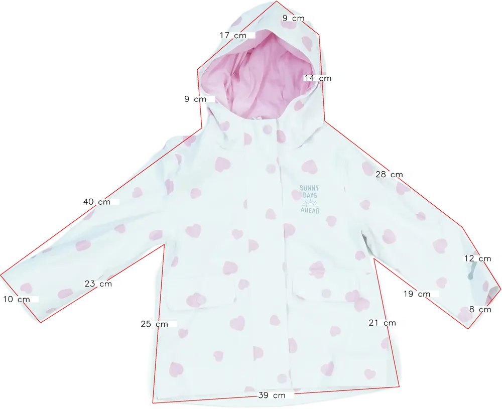 Fehér C&amp;A Esőkabát EU 98 / UK 3 év / US 3T