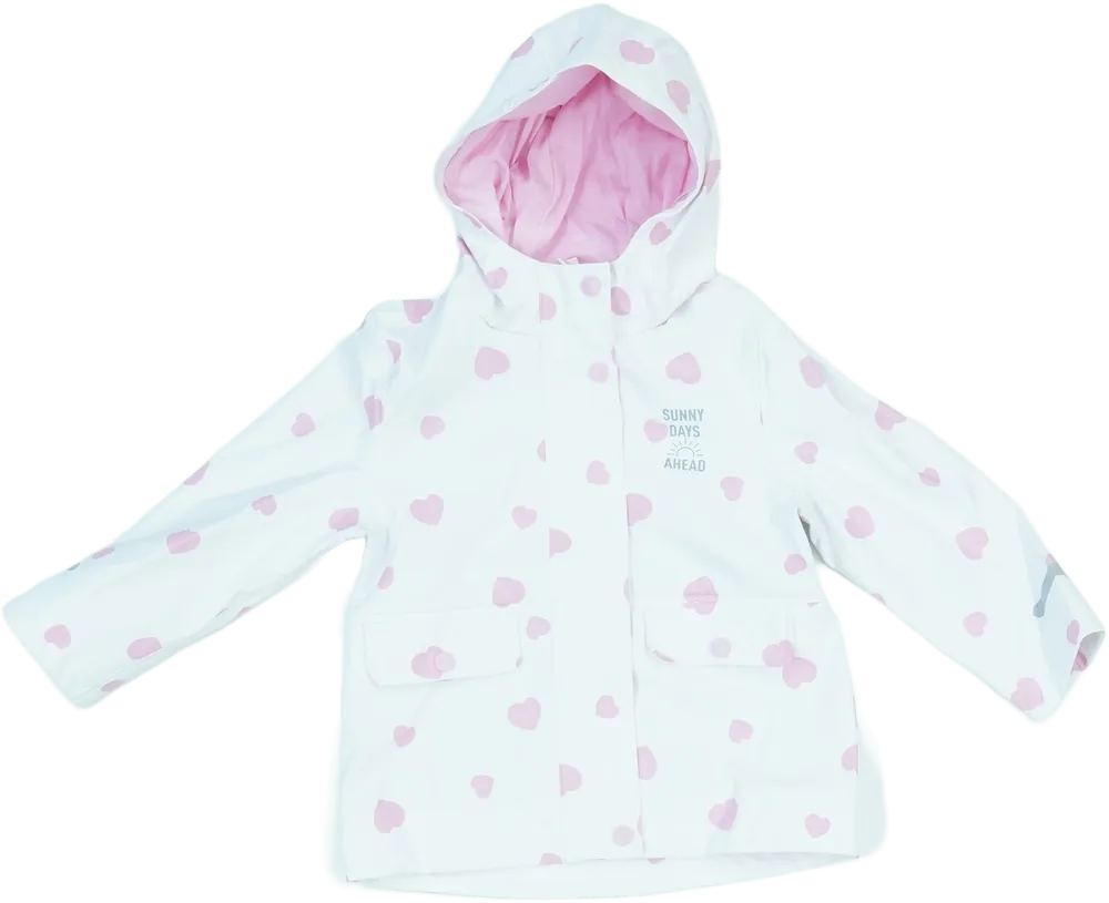 Fehér C&amp;A Esőkabát EU 98 / UK 3 év / US 3T