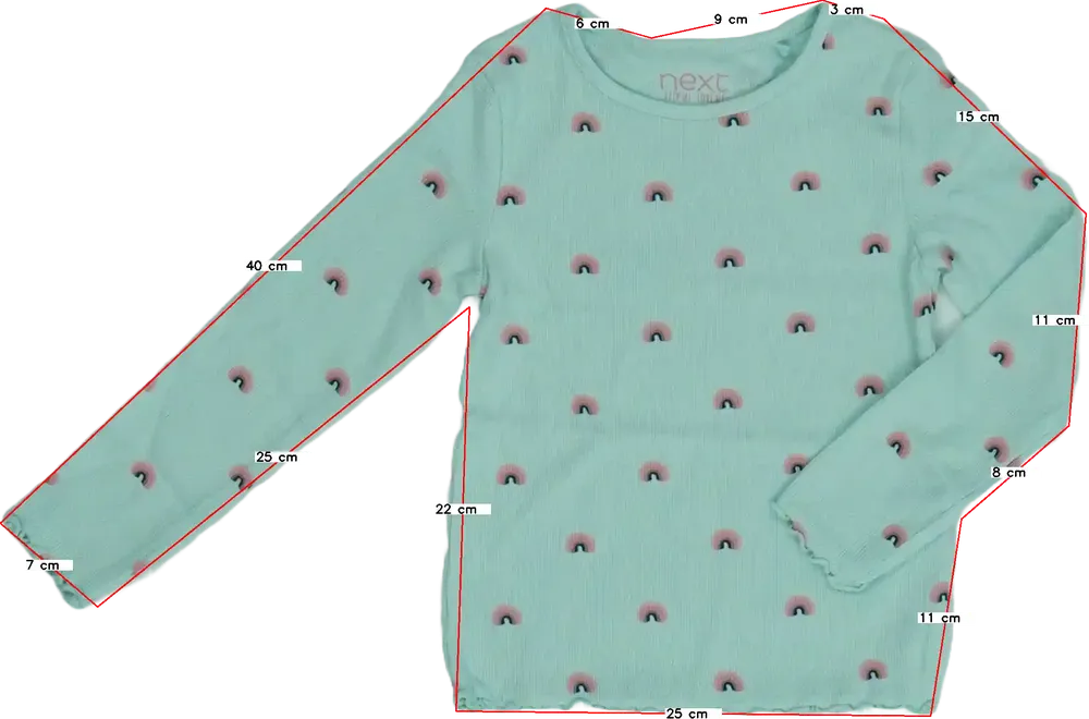 Zöld Next Hosszú ujjú felső EU 80 / UK 9-12 hónap / US 12 hónap