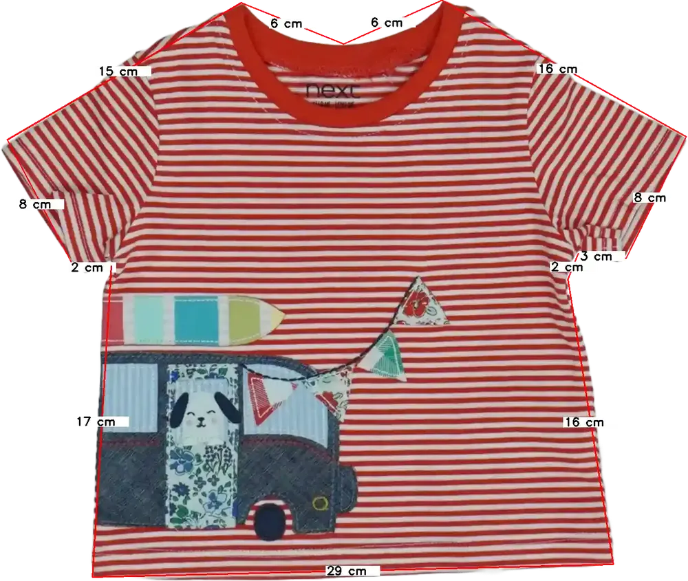 Piros Next Póló EU 68 / UK 3-6 hónap / US 3-6 hónap