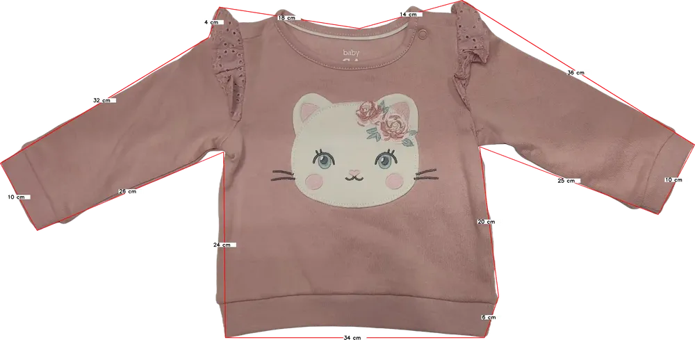 Rózsaszín C&amp;A Pulóver EU 74 / UK 6-9 hónap / US 6-9 hónap