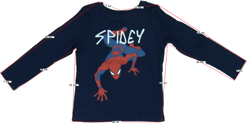 Kék Marvel Hosszú ujjú felső EU 92 / UK 2 év / US 2T