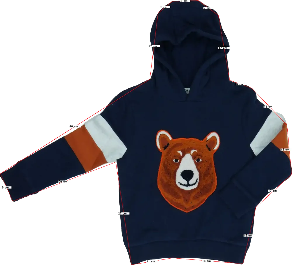 Kék C&amp;A Kapucnis pulóver EU 122 / UK 7 év / US 7 év/M