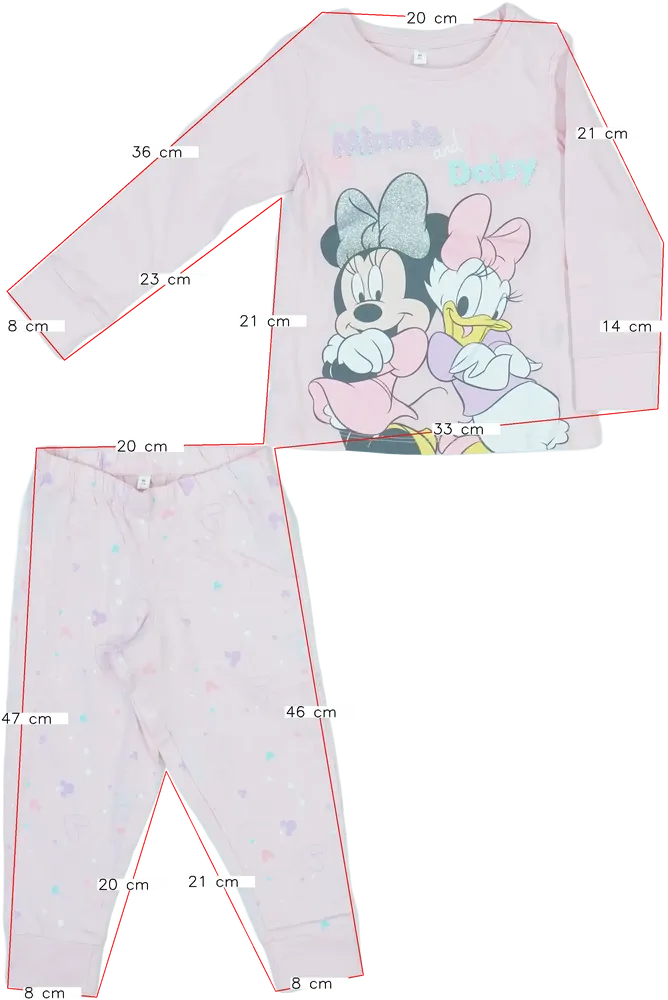 Rózsaszín Disney Pizsama EU 92 / UK 2 év / US 2T