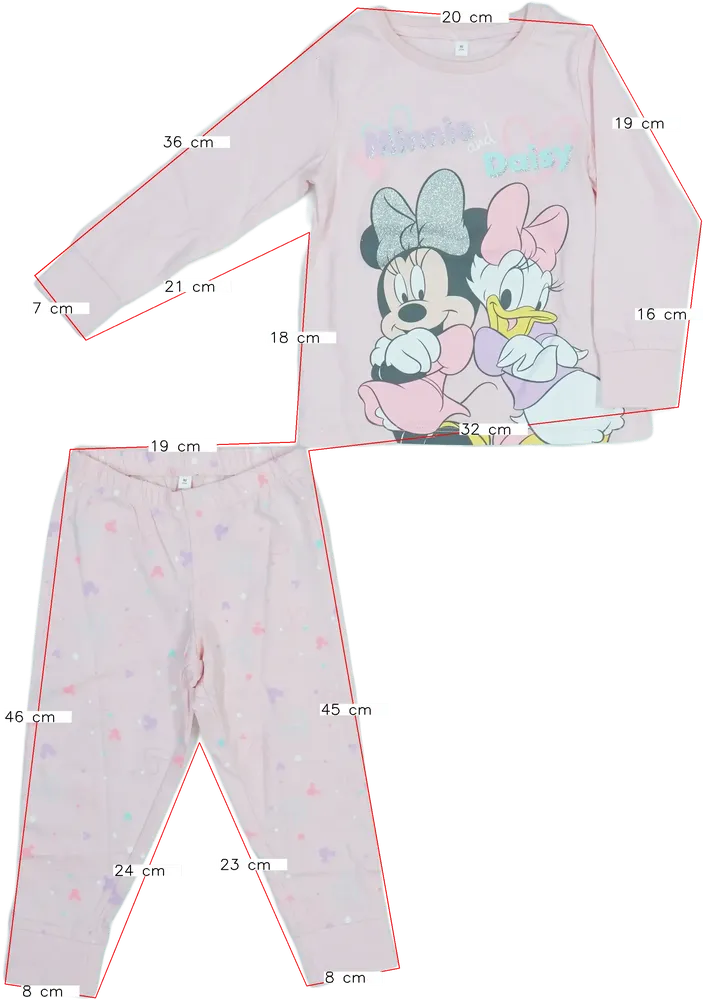Rózsaszín Disney Pizsama EU 92 / UK 2 év / US 2T
