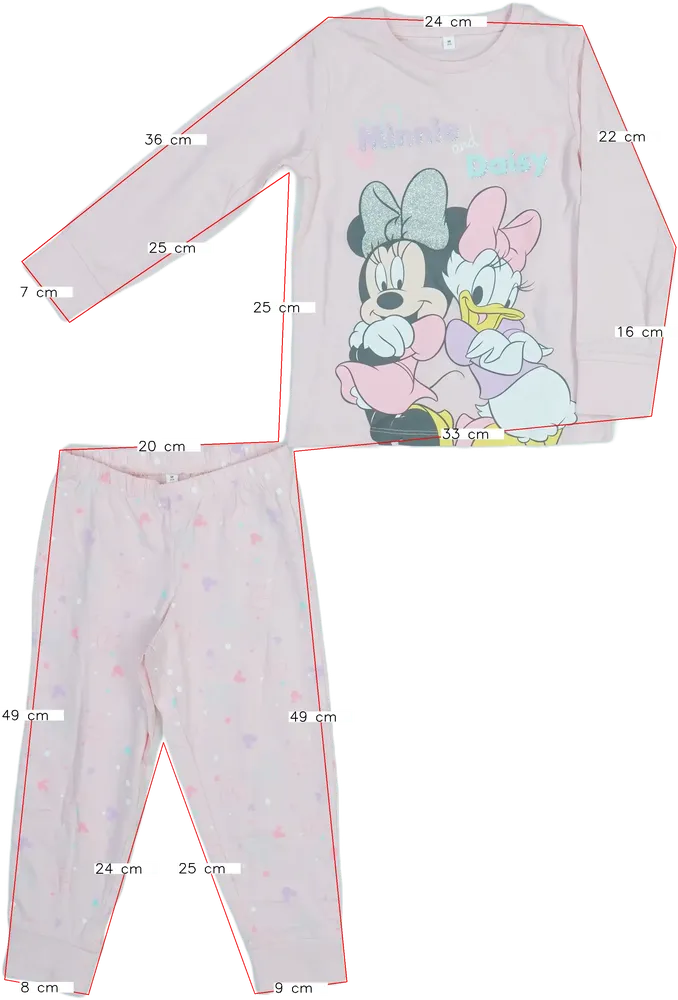 Rózsaszín Disney Pizsama EU 98 / UK 3 év / US 3T