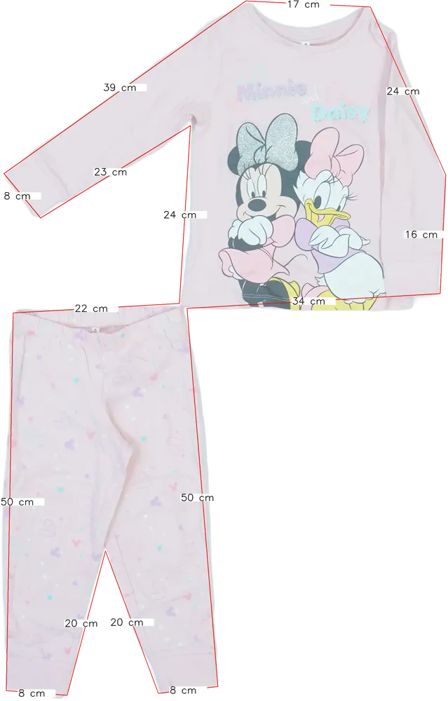 Rózsaszín Disney Pizsama EU 98 / UK 3 év / US 3T