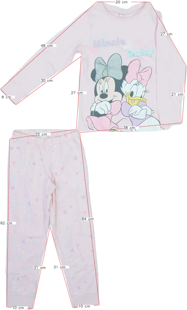 Rózsaszín Disney Pizsama EU 122 / UK 7 év / US 7 év/M