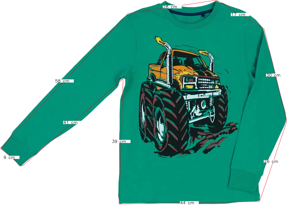 Zöld Next Hosszú ujjú felső EU 146 / UK 11 év / US 12 év/L