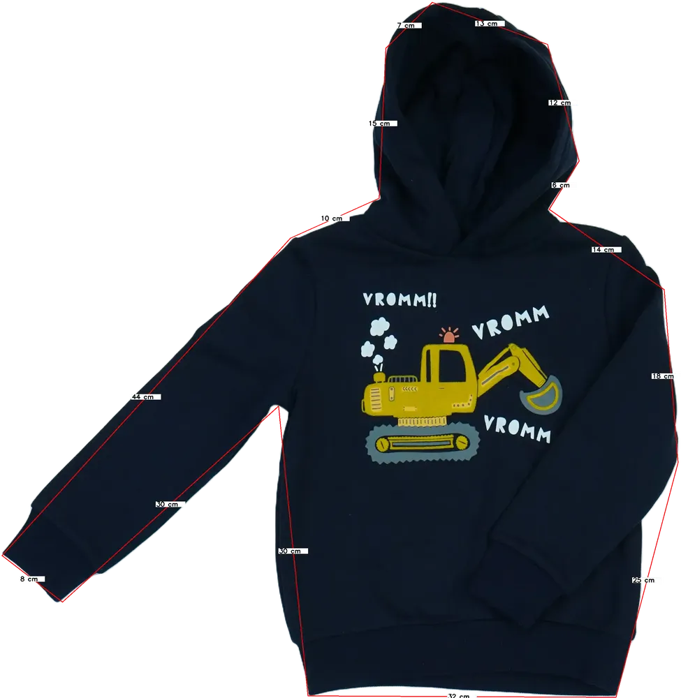 Kék C&amp;A Kapucnis pulóver EU 128 / UK 8 év / US 8 év/M