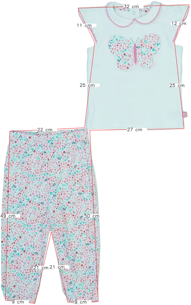 White C&amp;A 2-piece set - Top &amp; Bottom EU 92 / UK 2 years / US 2T