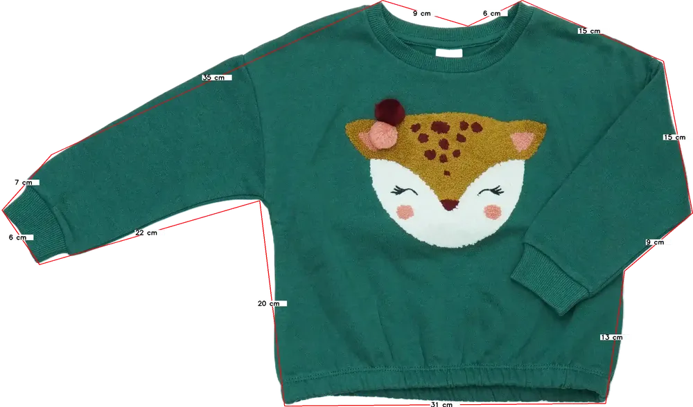 Zöld C&amp;A Pulóver EU 104 / UK 4 év / US 4T/XS