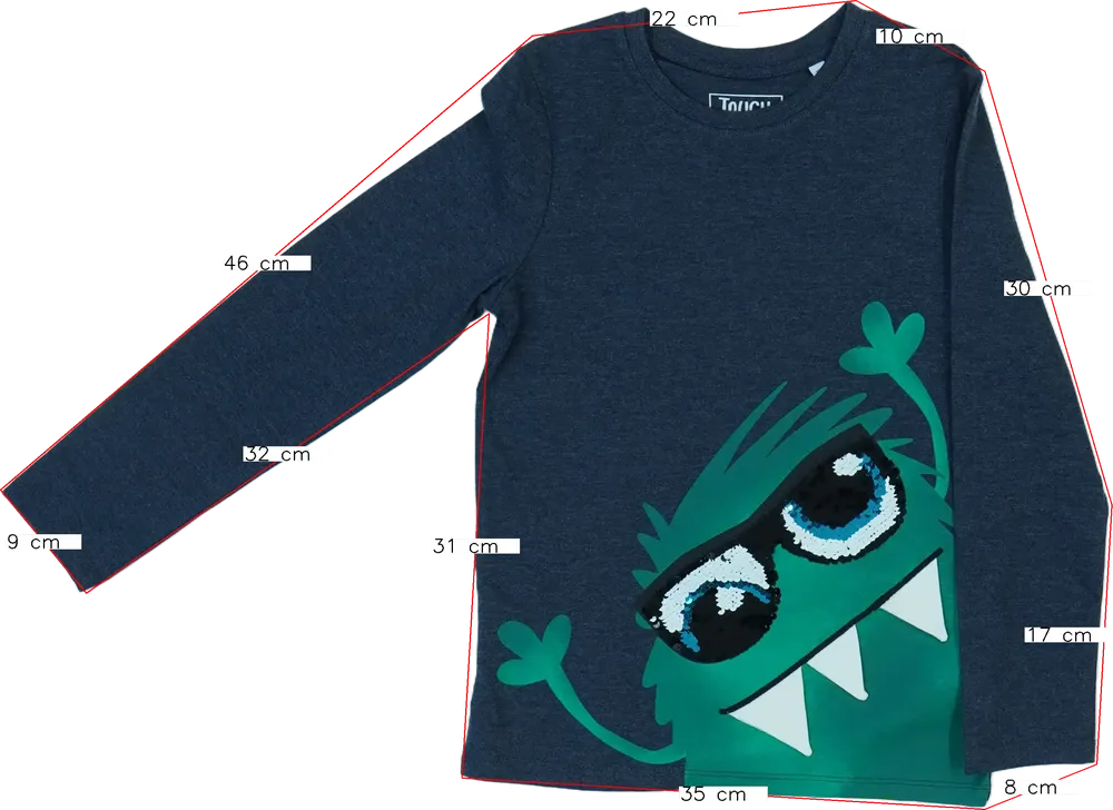 Kék Egyéb Hosszú ujjú felső EU 128 / UK 8 év / US 8 év/M