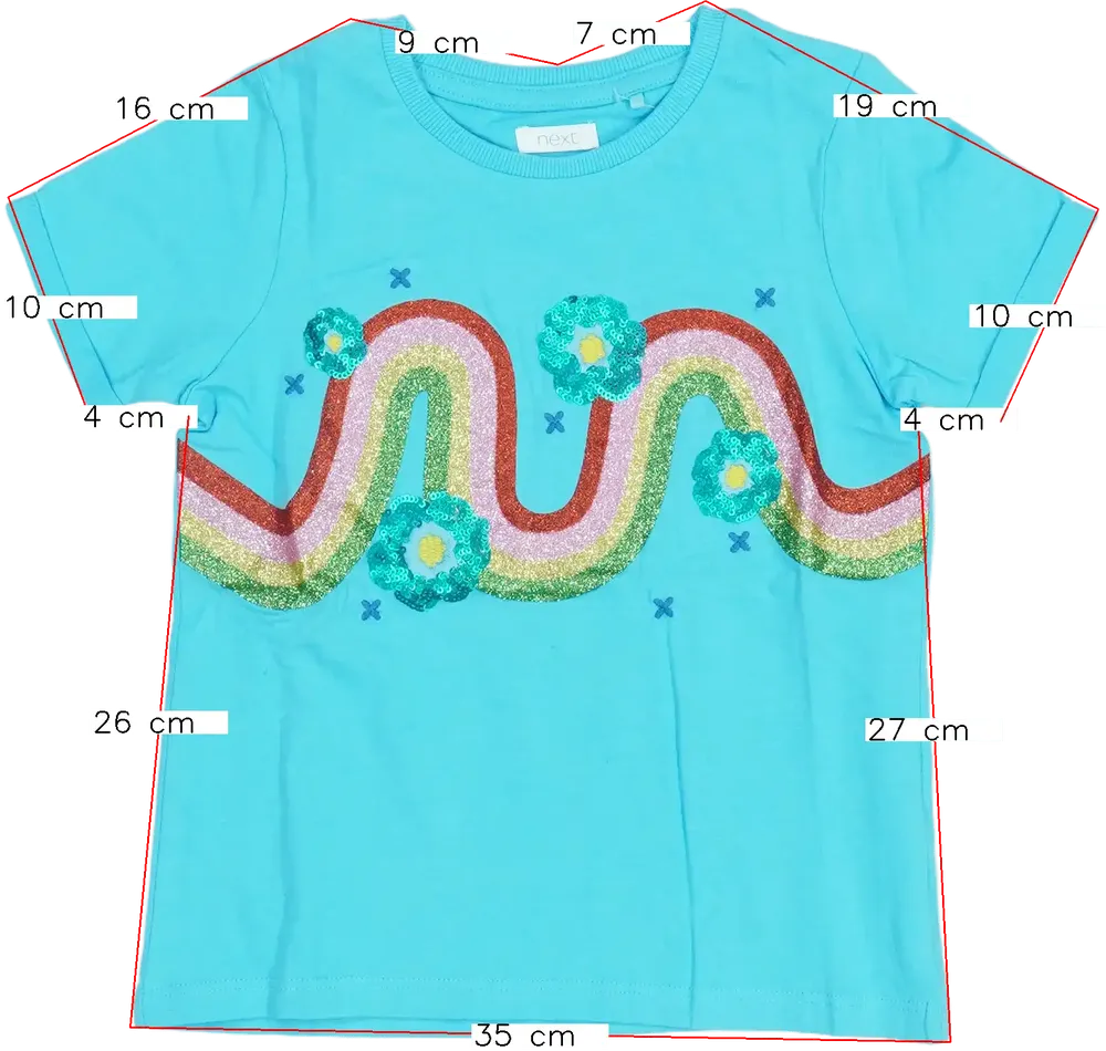 Kék Next Póló EU 110 / UK 5 év / US 5 év/XS