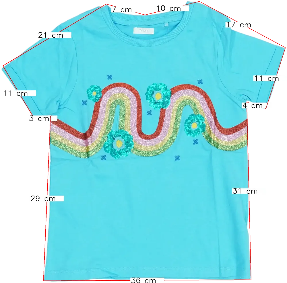 Kék Next Póló EU 122 / UK 7 év / US 7 év/M