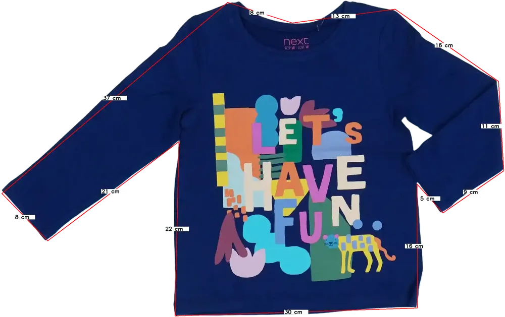 Kék Next Hosszú ujjú felső EU 92 / UK 2 év / US 2T