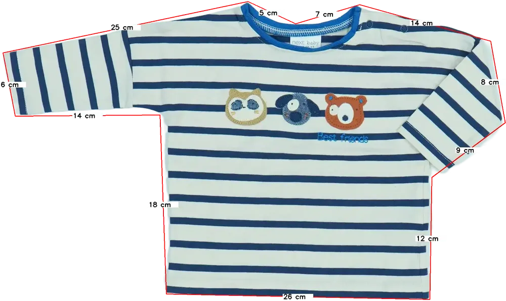 Többszínű Next Hosszú ujjú felső EU 68 / UK 3-6 hónap / US 3-6 hónap