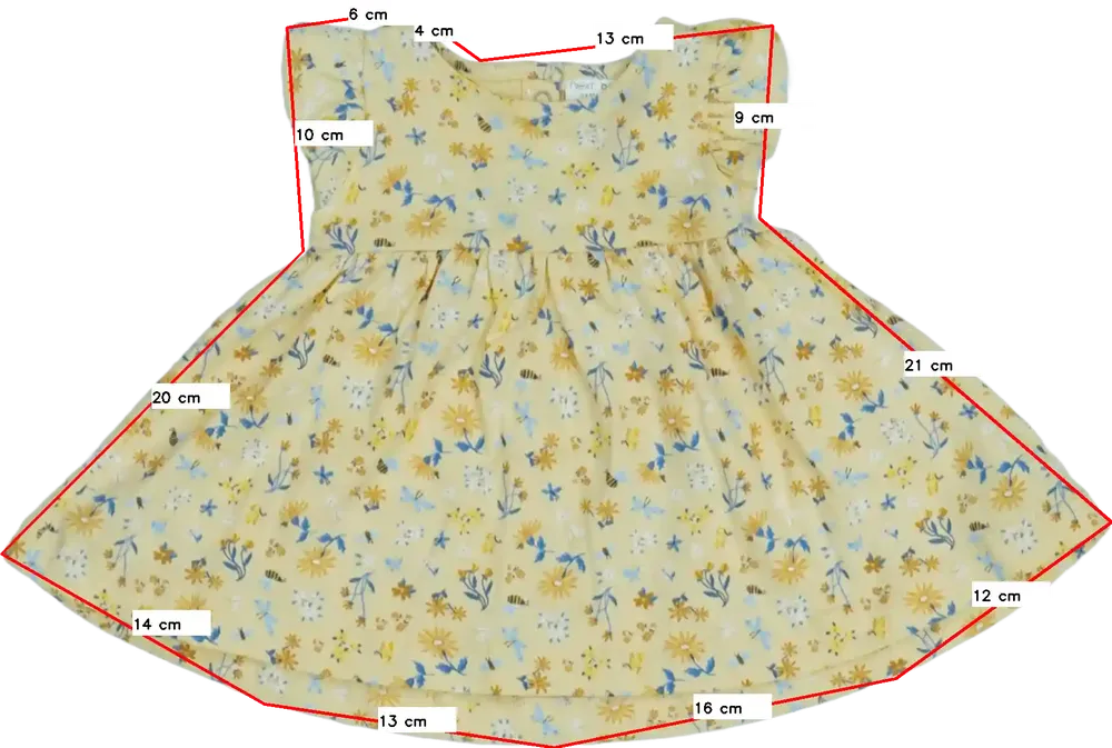 Sárga Next Ruha EU 56 / UK Újszülött / US Újszülött