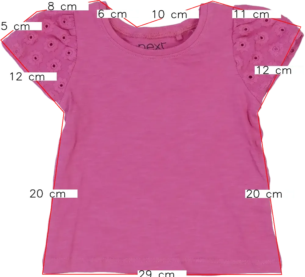 Rózsaszín Next Póló EU 74 / UK 6-9 hónap / US 6-9 hónap