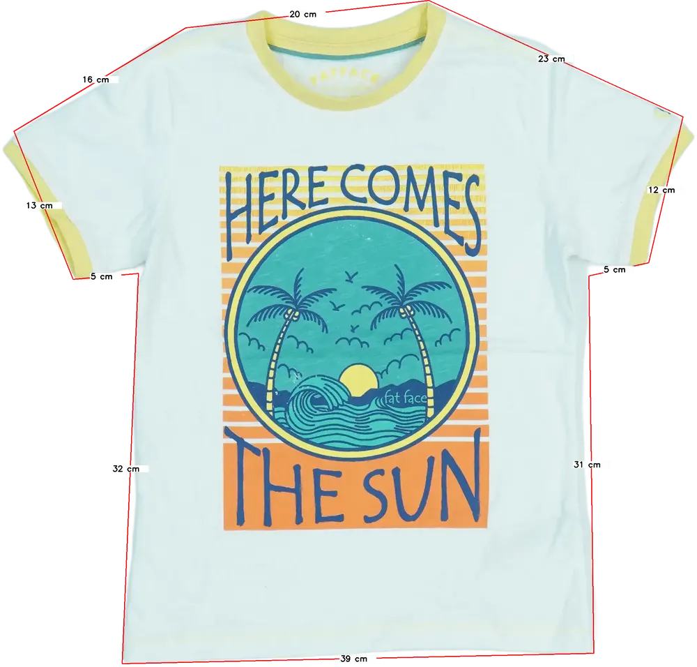 Fehér Fatface Póló EU 128 / UK 8 év / US 8 év/M